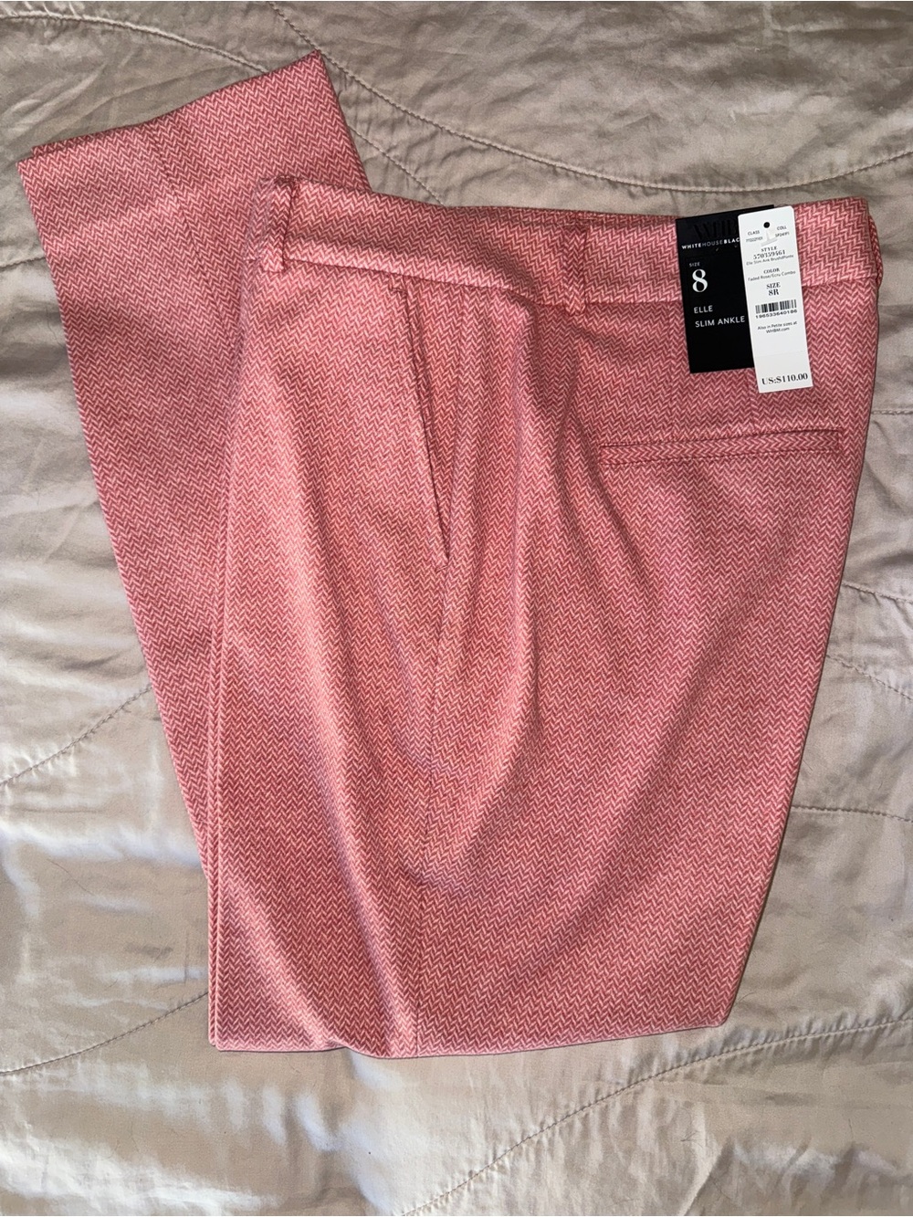 White House Black Market Pink Slim Ankle Pants